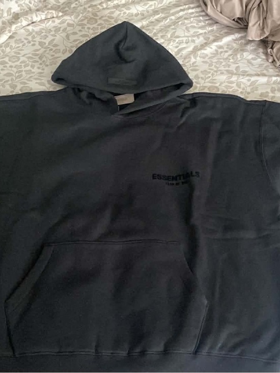 Essentials Other - Essentials Men’s Black Crewneck Hoodie with Subtle Logo